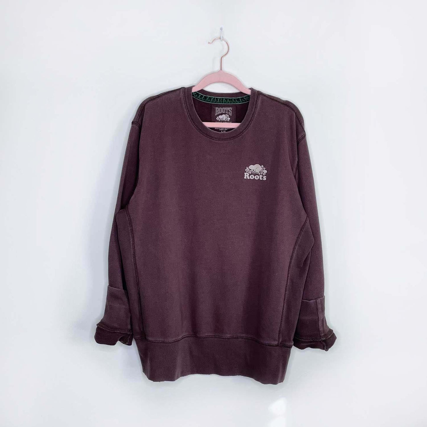 vintage 00s roots brown crew - size large