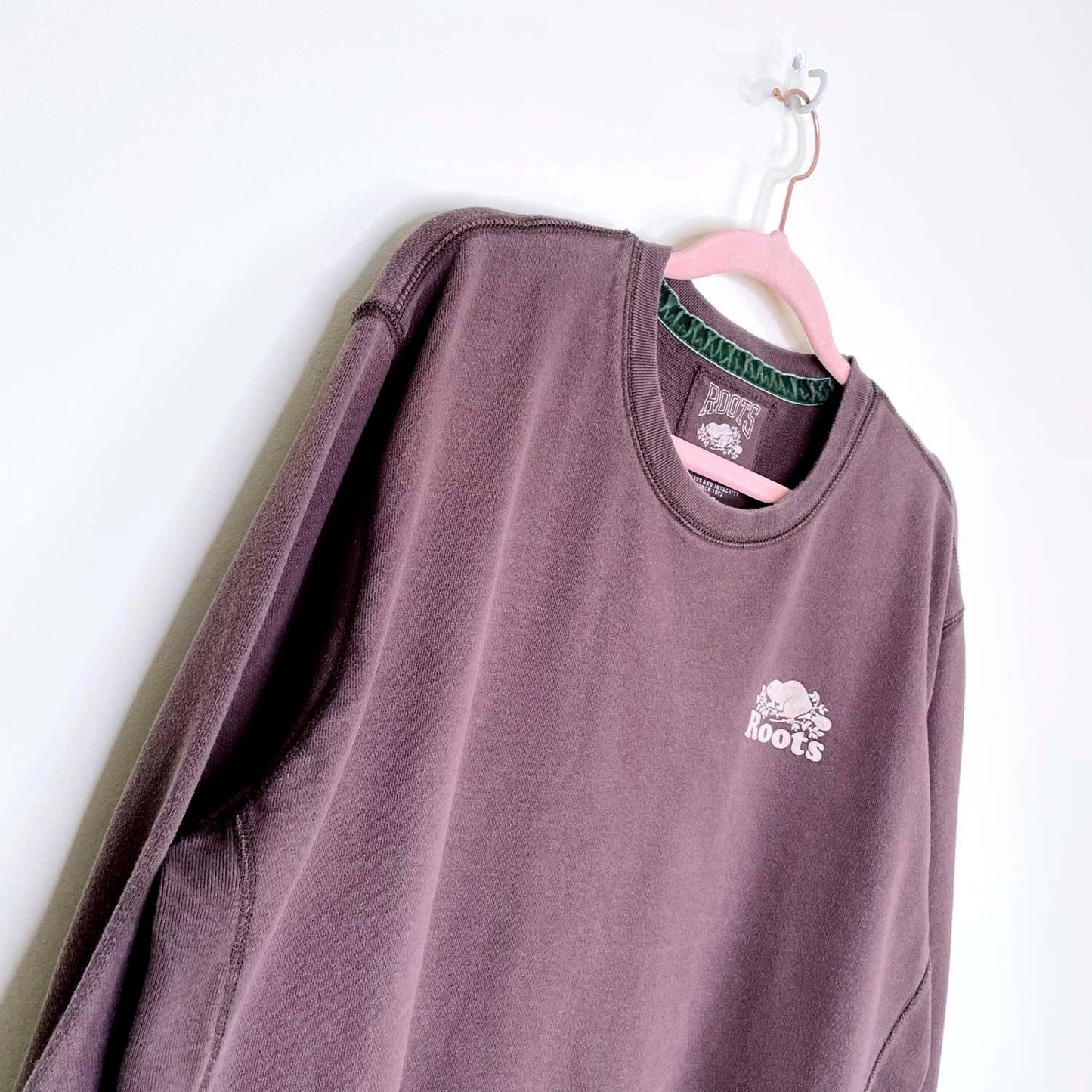 vintage 00s roots brown crew - size large