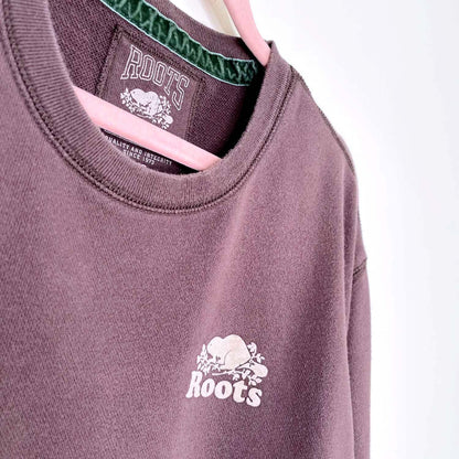 vintage 00s roots brown crew - size large