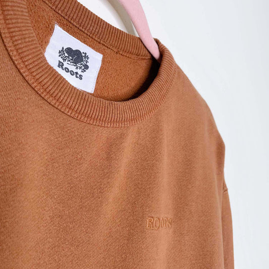 roots 2022 one crew in tannery brown - size small