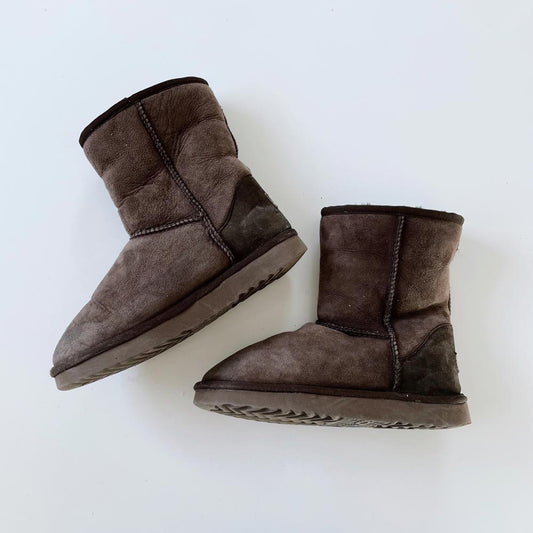ugg classic short brown sheepskin boots