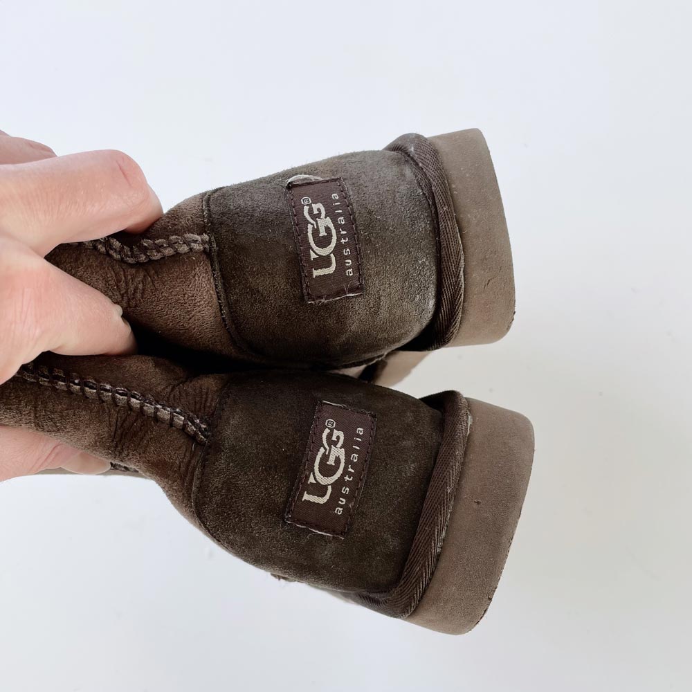 ugg classic short brown sheepskin boots