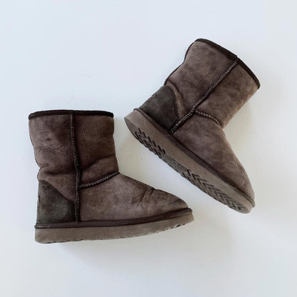 ugg classic short brown sheepskin boots