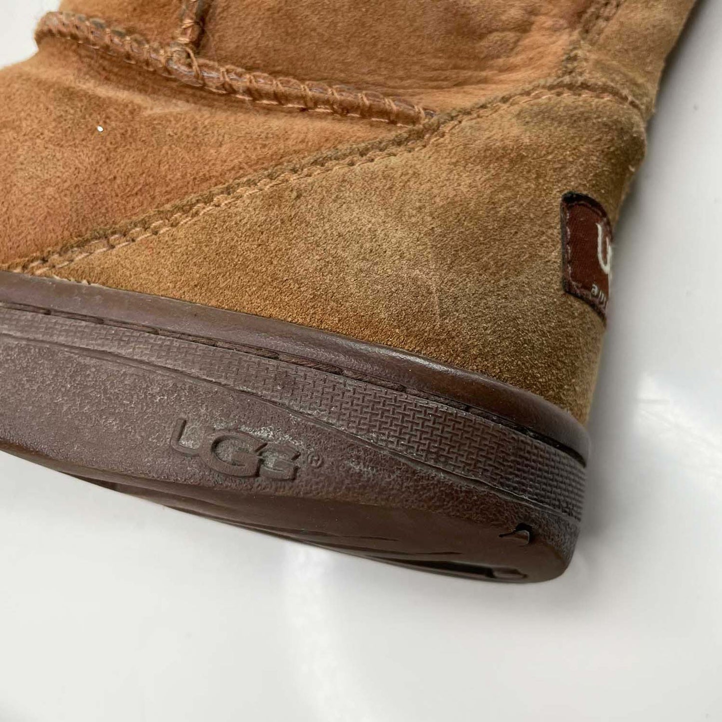 ugg natural brown ultimate sheepskin boots - size 10