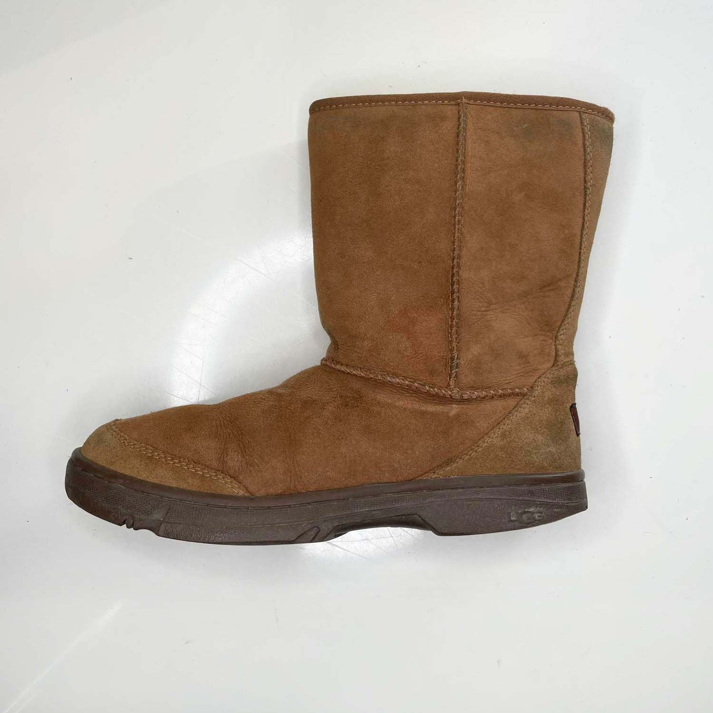 ugg natural brown ultimate sheepskin boots - size 10