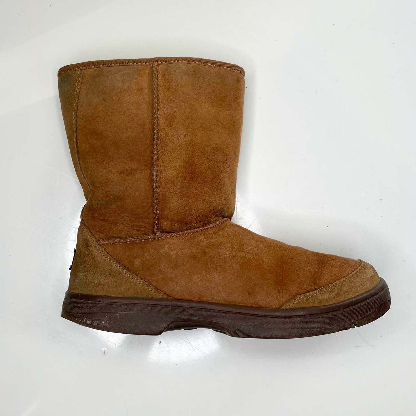 ugg natural brown ultimate sheepskin boots - size 10