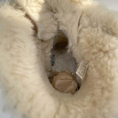 ugg natural mini bailey bow sheepskin boots - size 7