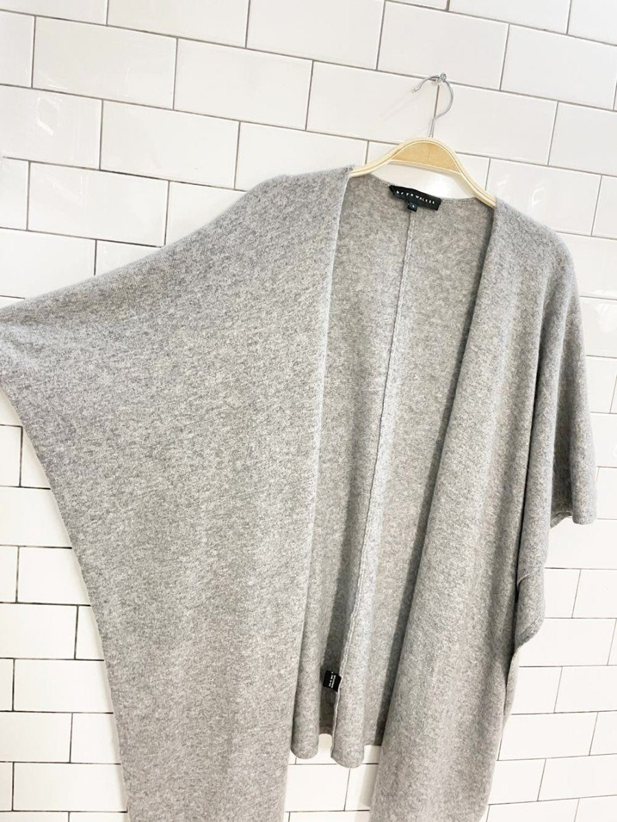 bryn walker 100% cashmere knit cardigan shawl - good market thrift store