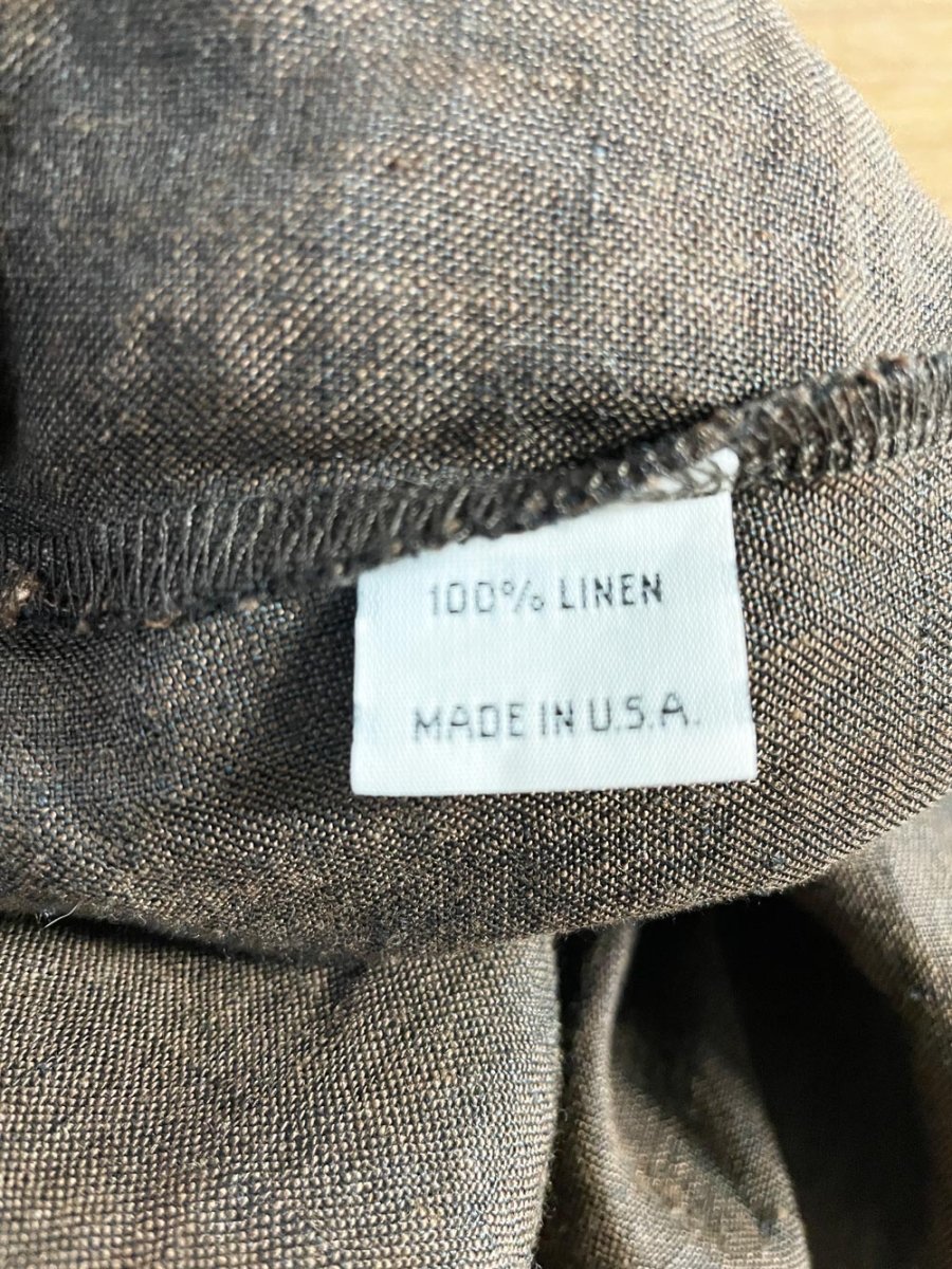 bryn walker 100% linen cowl neck jumpsuit | made in usa - good market thrift store