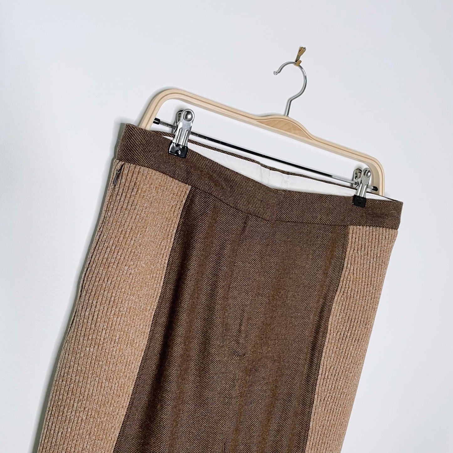 burberry FW2020 runway wool-cashmere split hem trouser