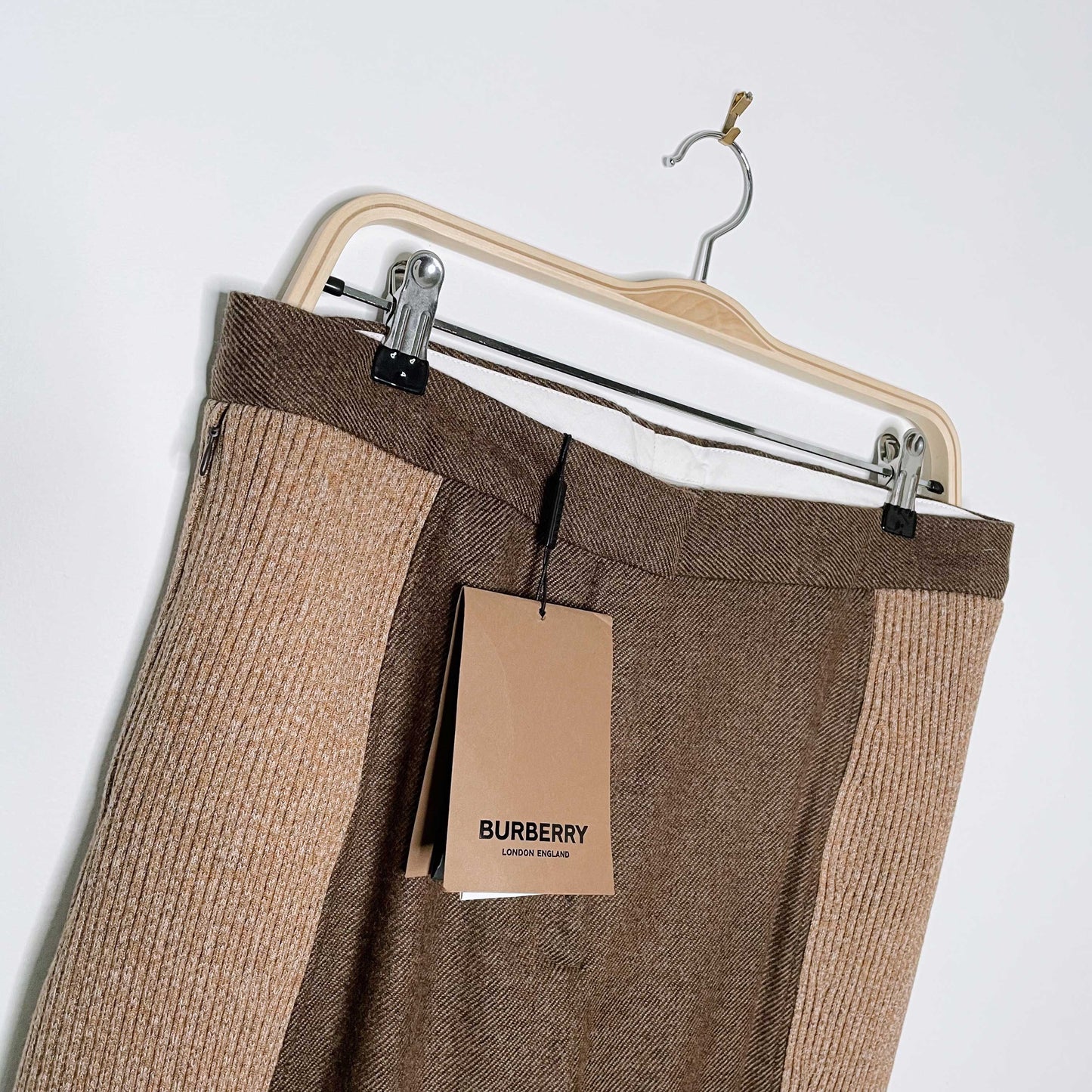 burberry FW2020 runway wool-cashmere split hem trouser