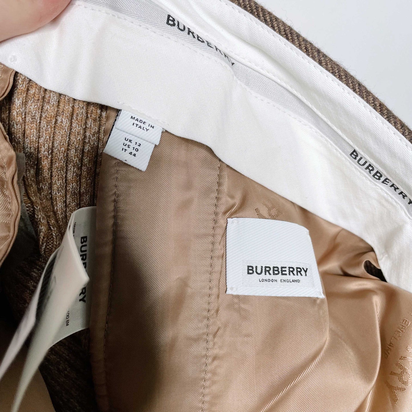 burberry FW2020 runway wool-cashmere split hem trouser