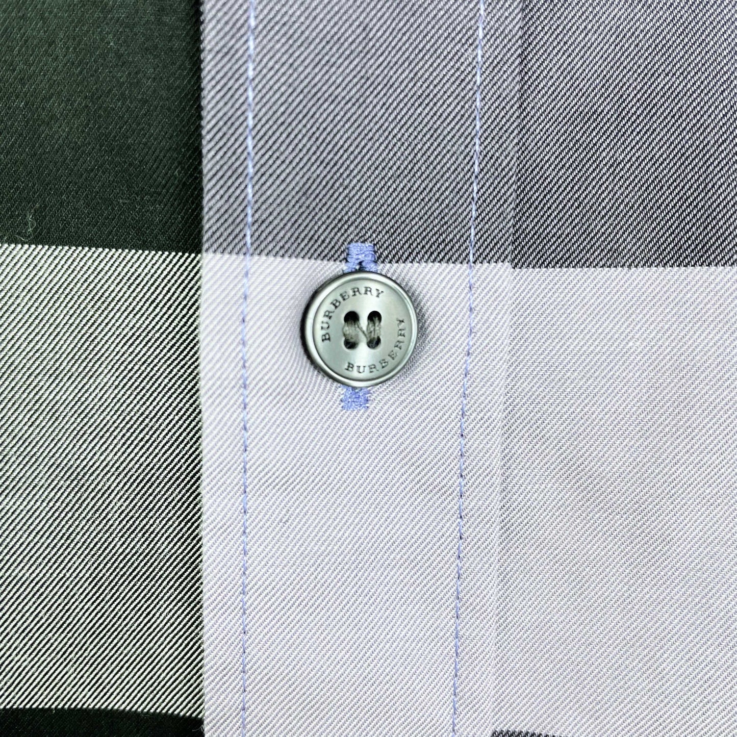 burberry exploded check button down shirt - size small