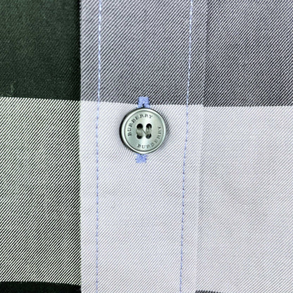 burberry exploded check button down shirt - size small