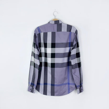 burberry exploded check button down shirt - size small