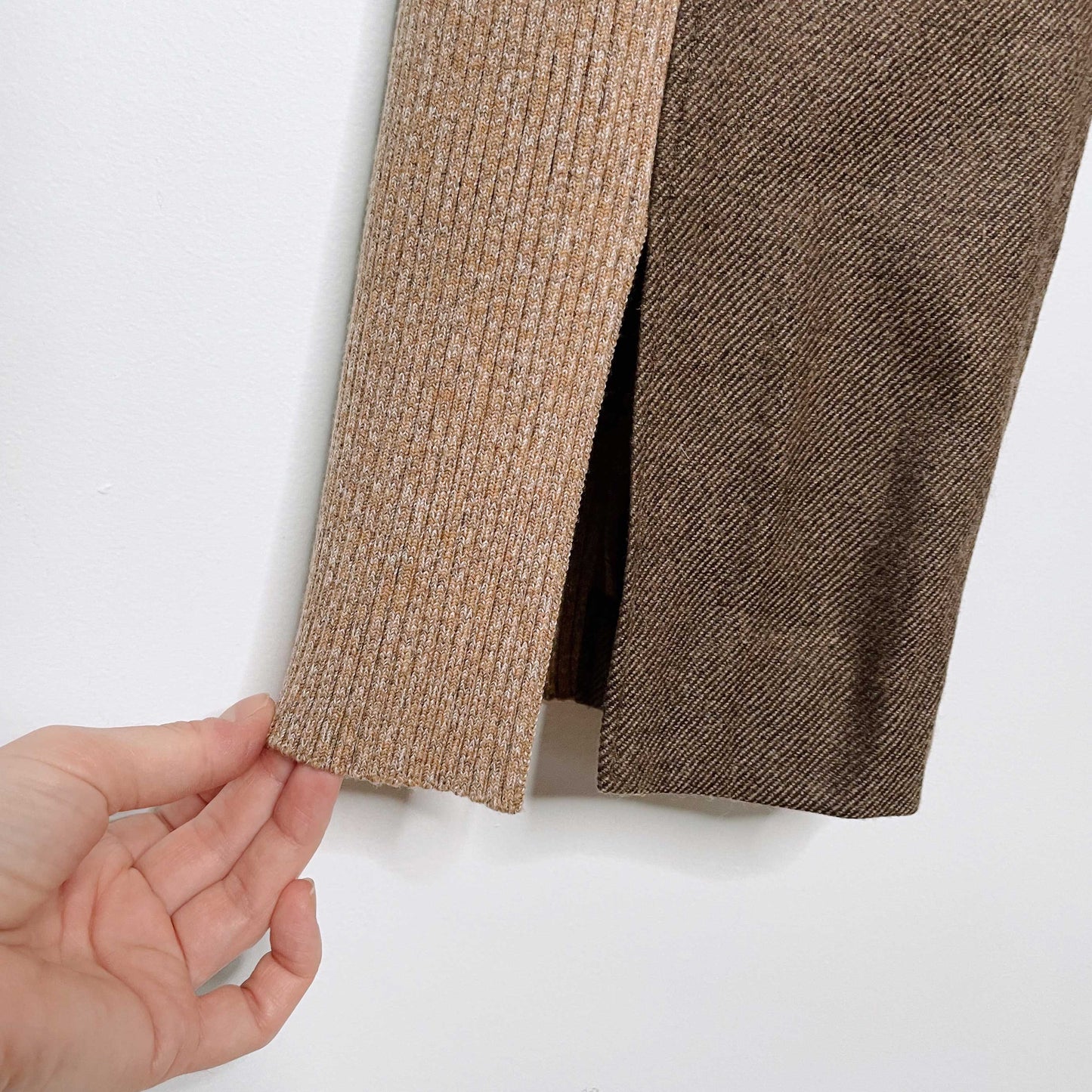 burberry FW2020 runway wool-cashmere split hem trouser