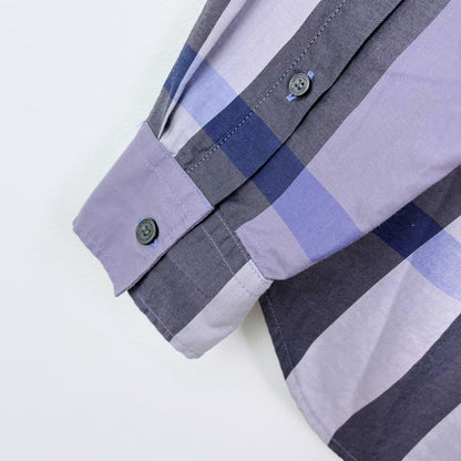 burberry exploded check button down shirt - size small