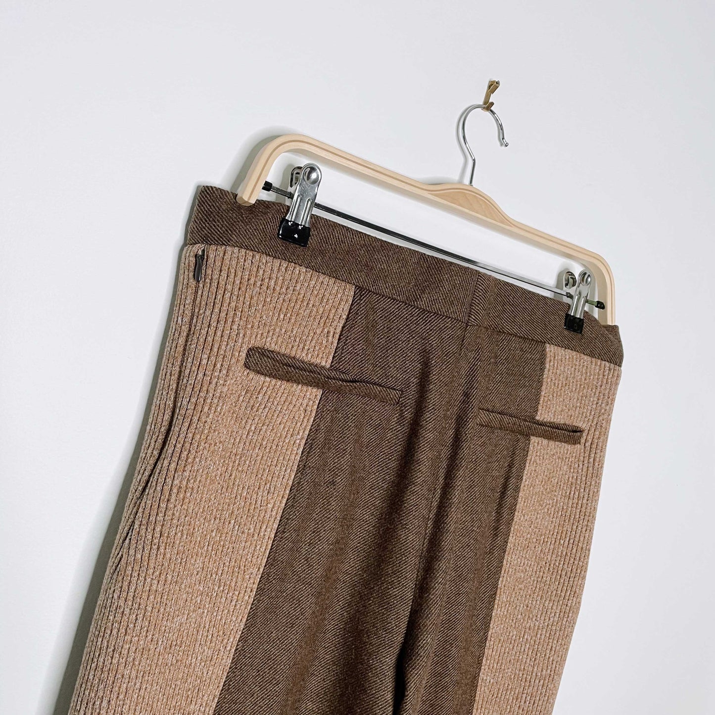 burberry FW2020 runway wool-cashmere split hem trouser