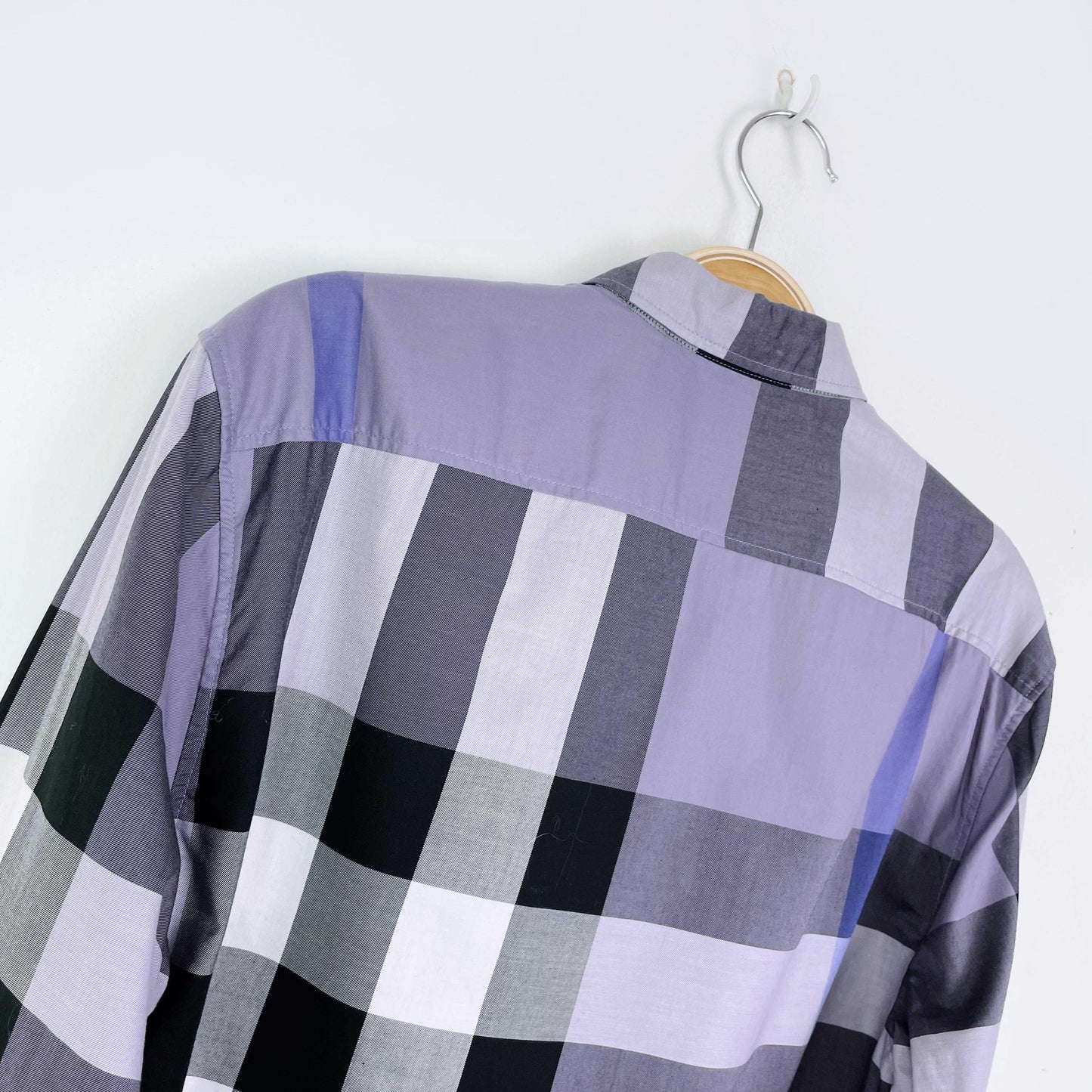 burberry exploded check button down shirt - size small