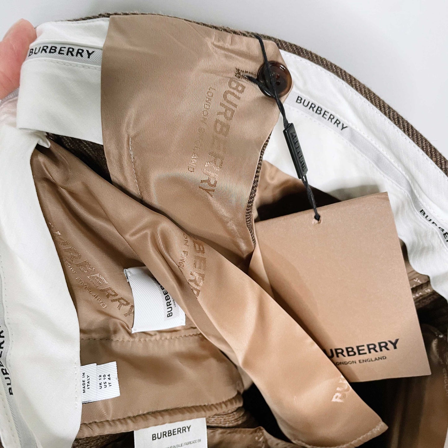 burberry FW2020 runway wool-cashmere split hem trouser