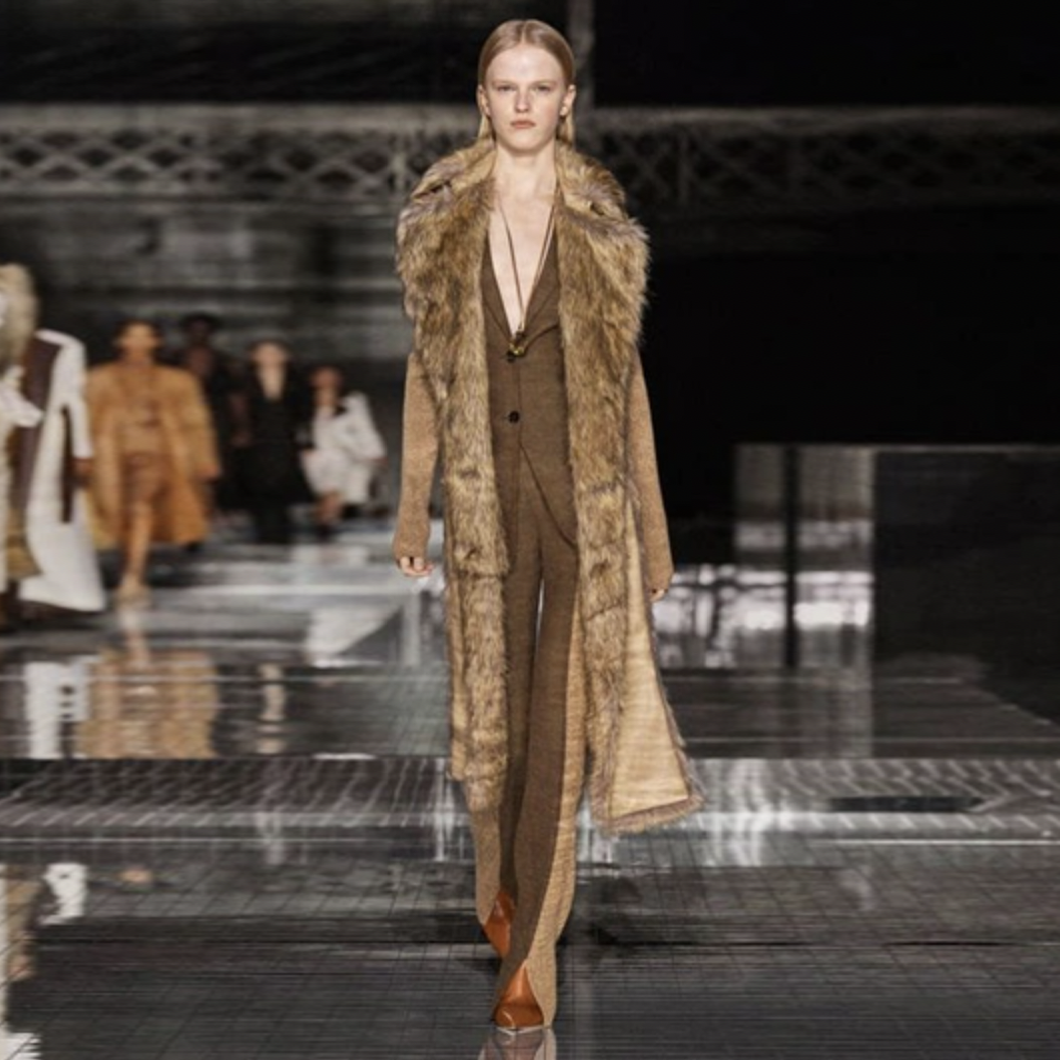 burberry FW2020 runway wool-cashmere split hem trouser