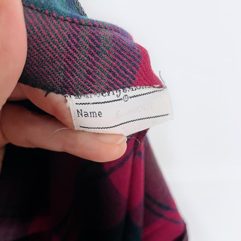 vintage 70s burberrys wool tartan pleated skirt