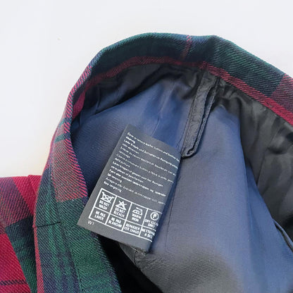 vintage 70s burberrys wool tartan pleated skirt