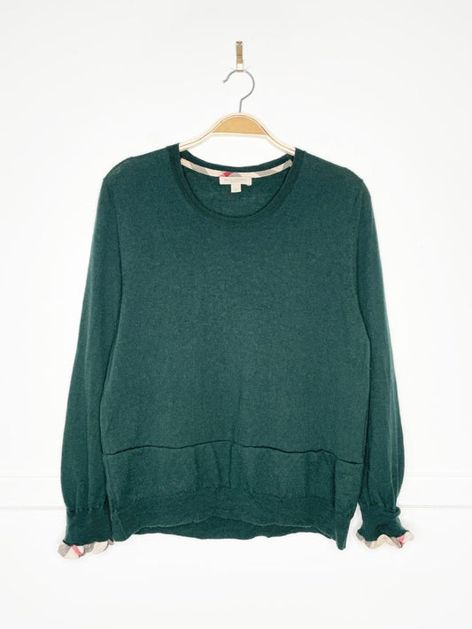 burberry brit 100% merino wool sweater w nova check | rework - good market thrift store