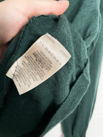burberry brit 100% merino wool sweater w nova check | rework - good market thrift store