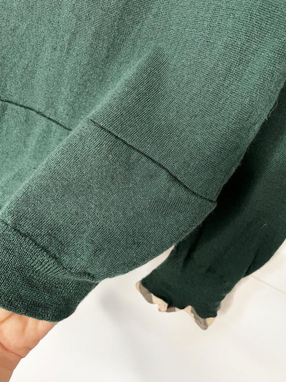 burberry brit 100% merino wool sweater w nova check | rework - good market thrift store