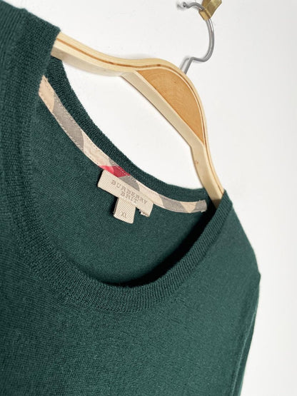 burberry brit 100% merino wool sweater w nova check | rework - good market thrift store