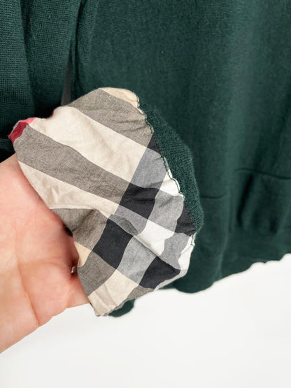 burberry brit 100% merino wool sweater w nova check | rework - good market thrift store