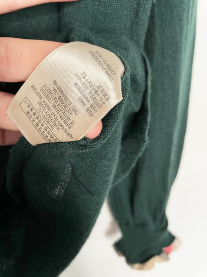 burberry brit 100% merino wool sweater w nova check | rework - good market thrift store