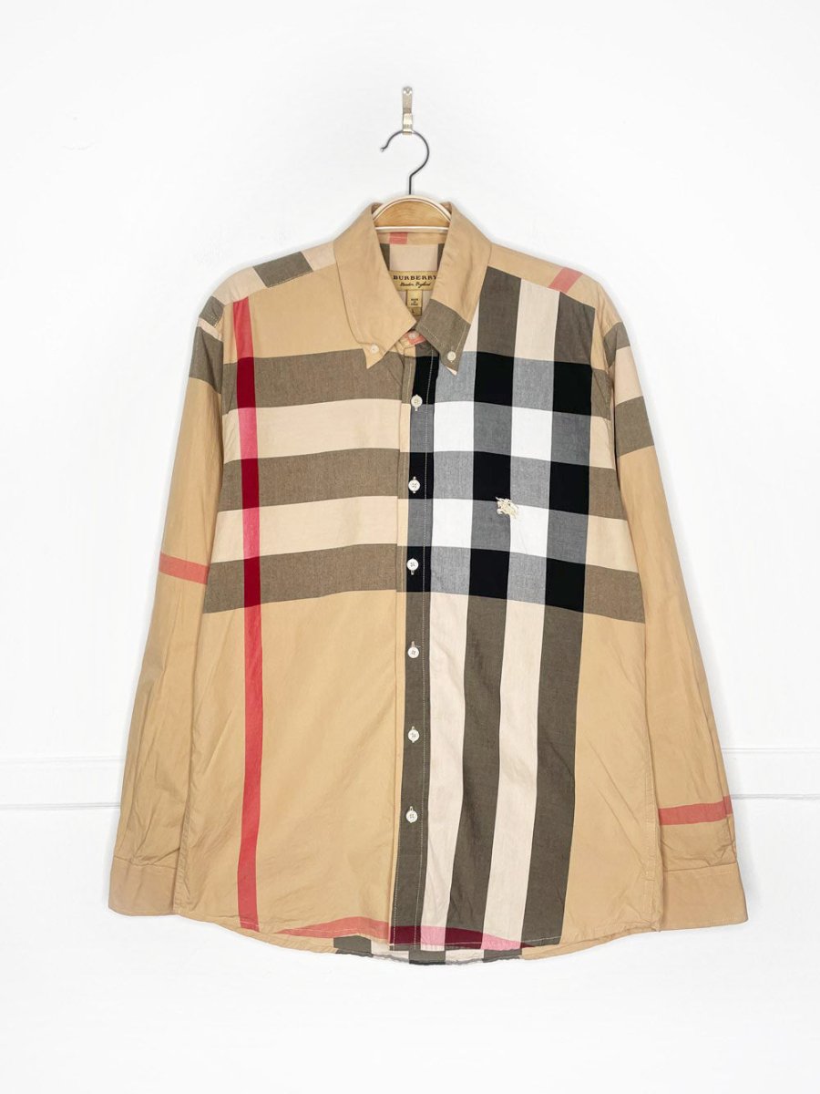 burberry summerton heritage check button down shirt - good market thrift store