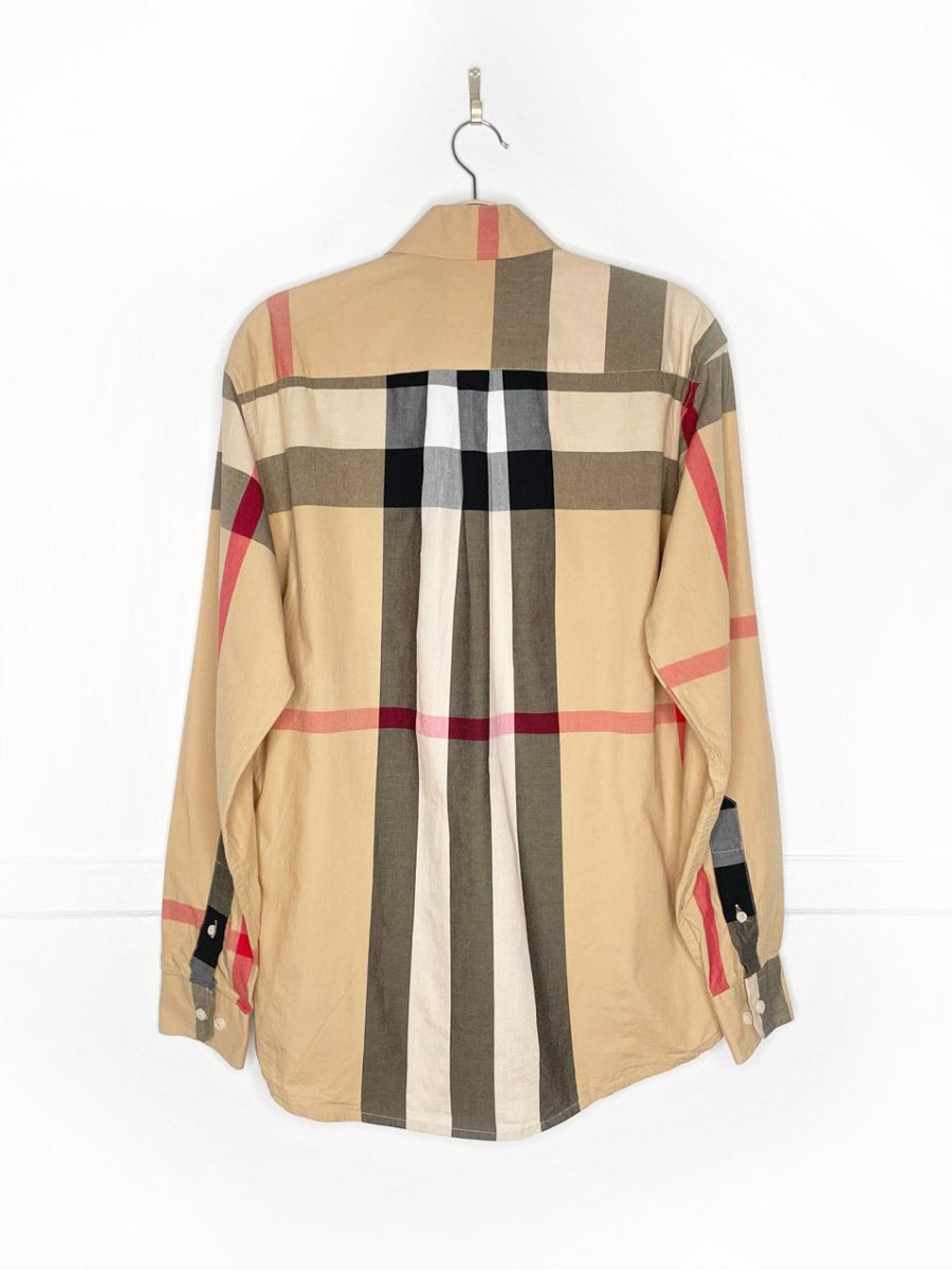 burberry summerton heritage check button down shirt - good market thrift store
