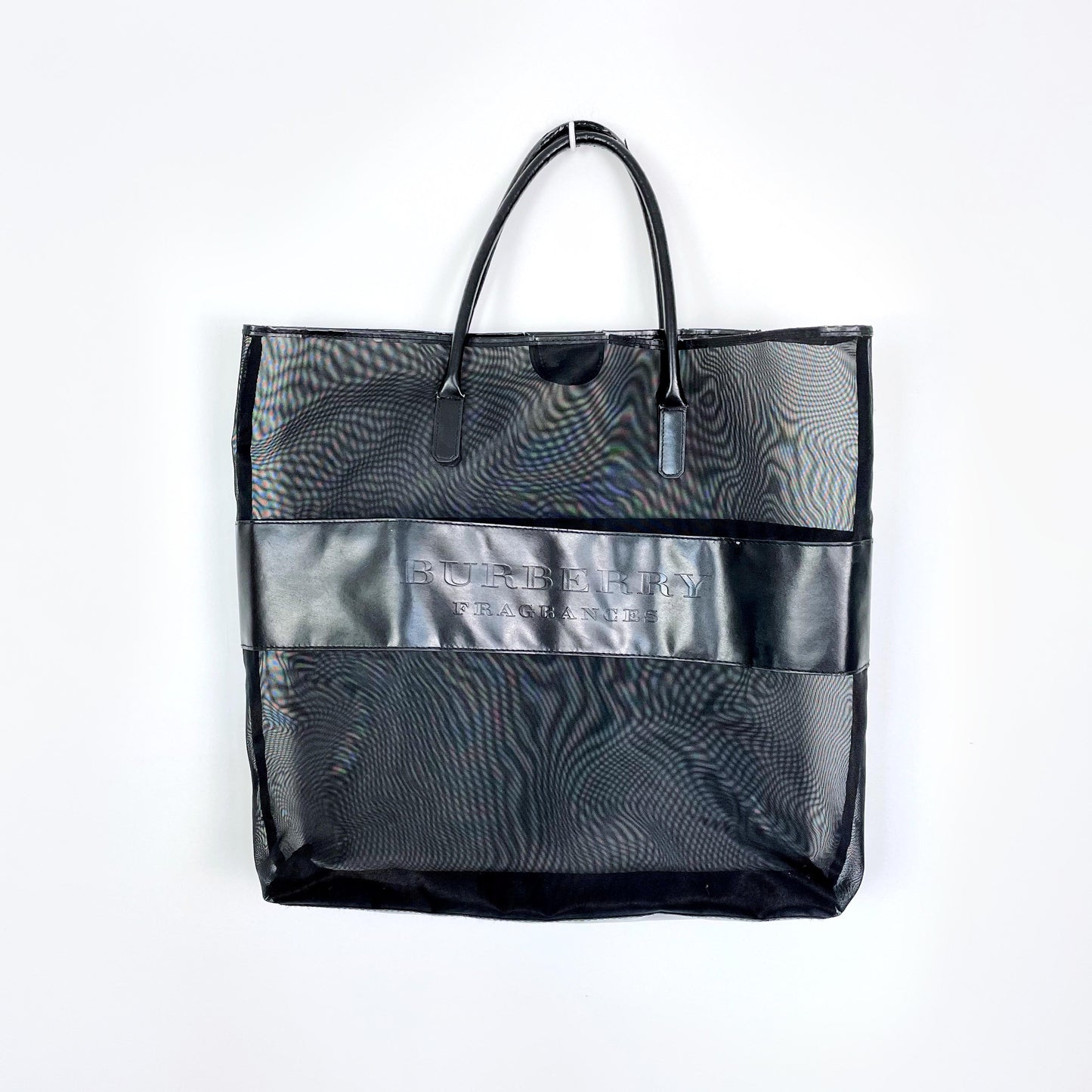 burberry mimimal logo mesh tote