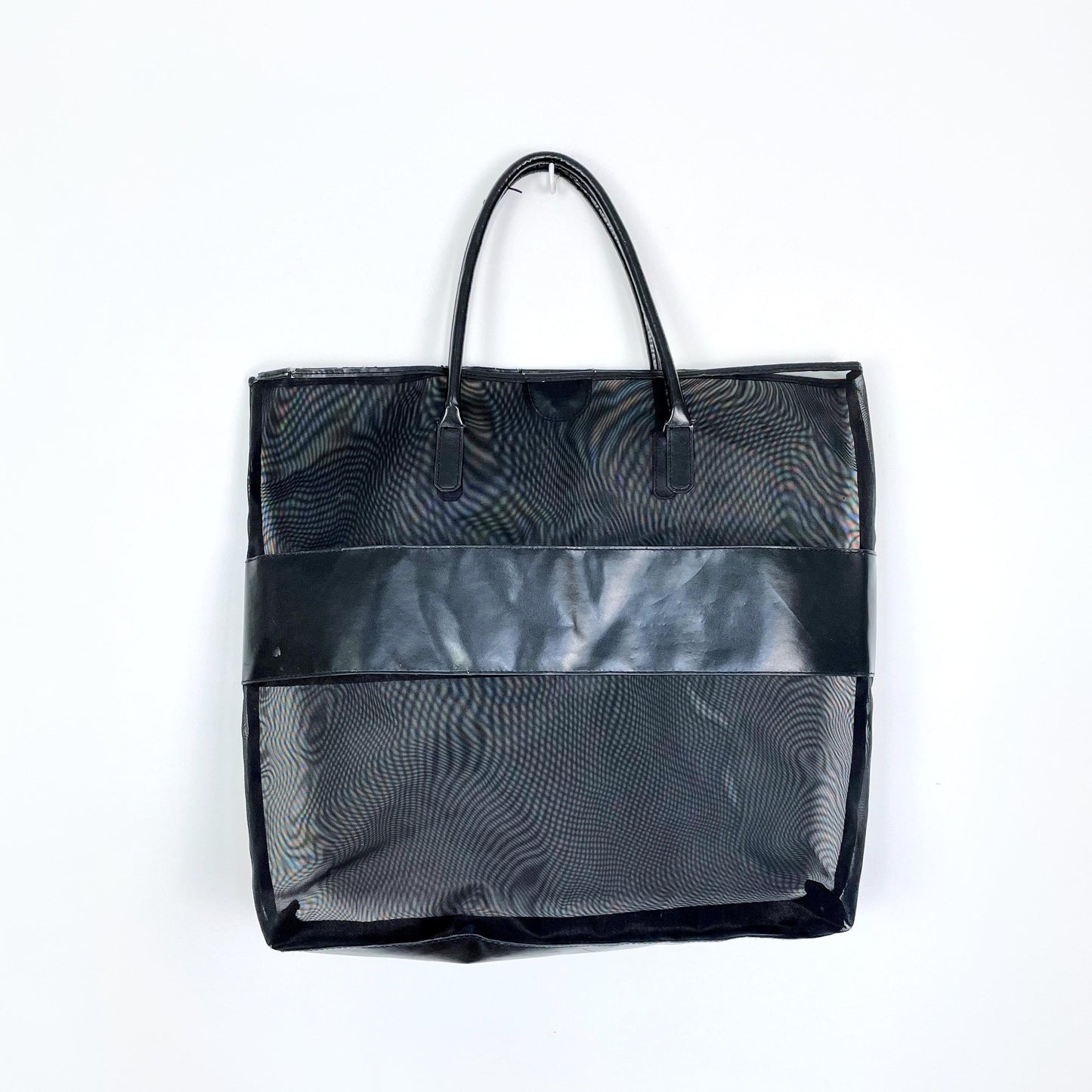 burberry mimimal logo mesh tote