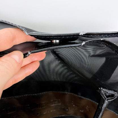 burberry mimimal logo mesh tote