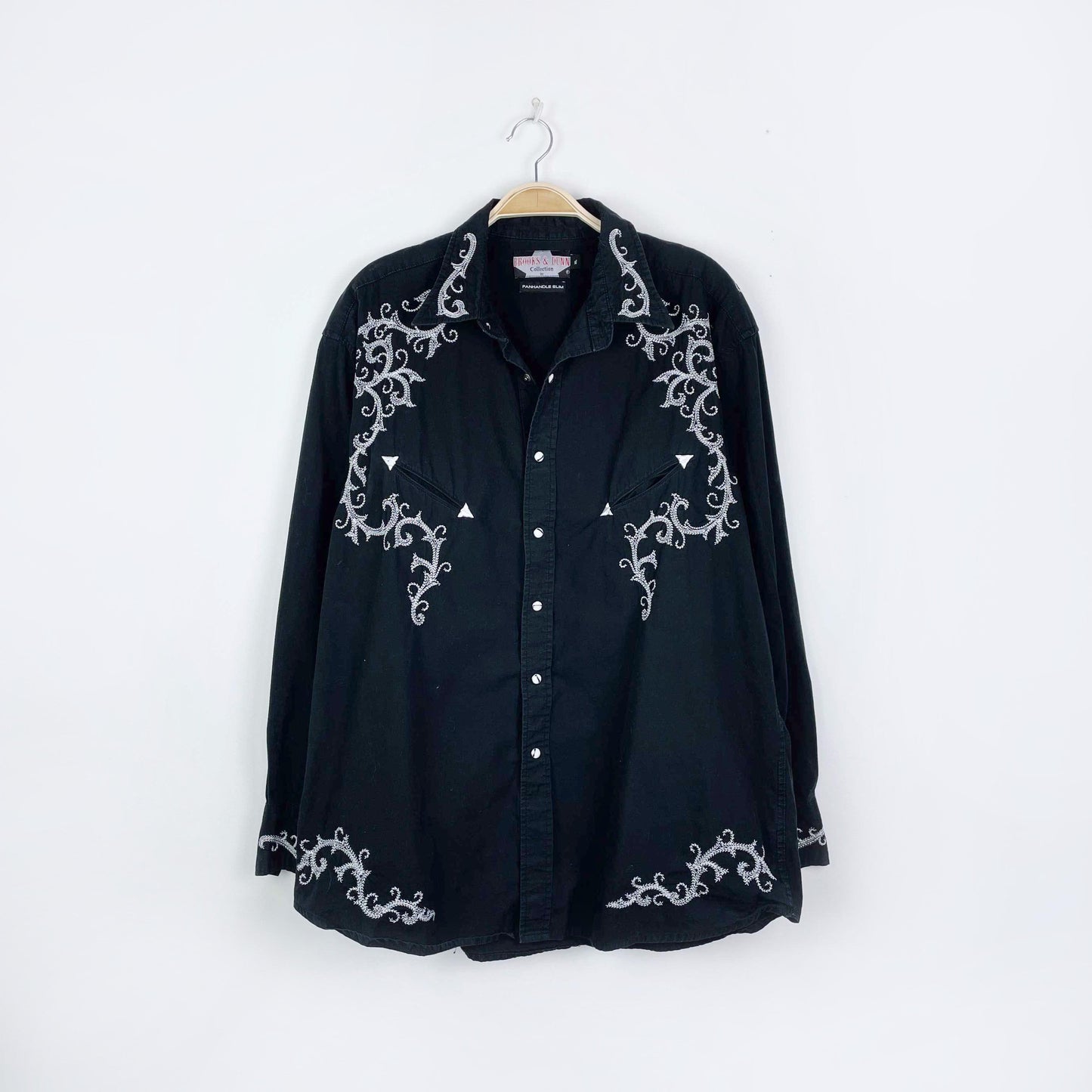 brooks & dunn roper panhandle snap button down - size xl
