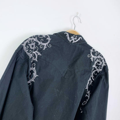 brooks & dunn roper panhandle snap button down - size xl