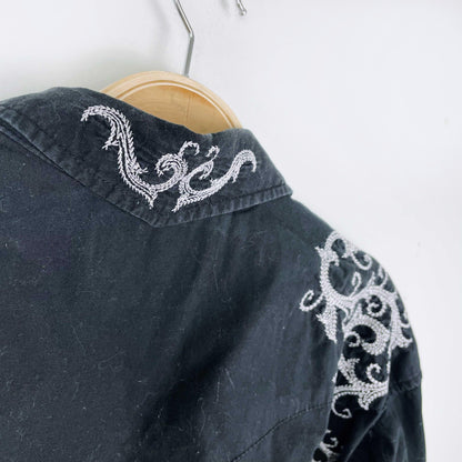 brooks & dunn roper panhandle snap button down - size xl