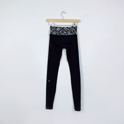 lululemon wunder under pant ying yang stripe - size 2