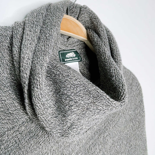 roots 2018 kids cabin stripe knit poncho