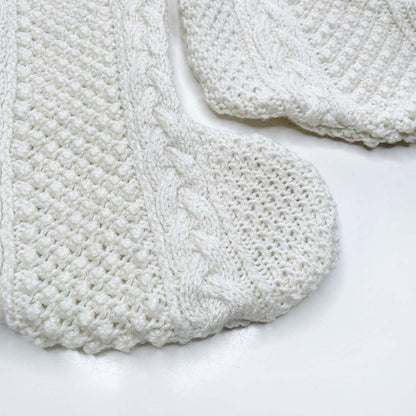 handmade wool fisherman sweater knit stocking