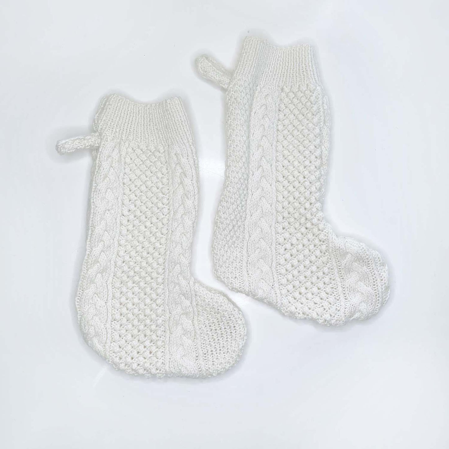 handmade wool fisherman sweater knit stocking