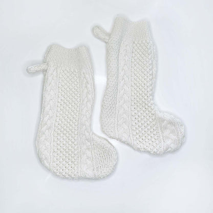 handmade wool fisherman sweater knit stocking