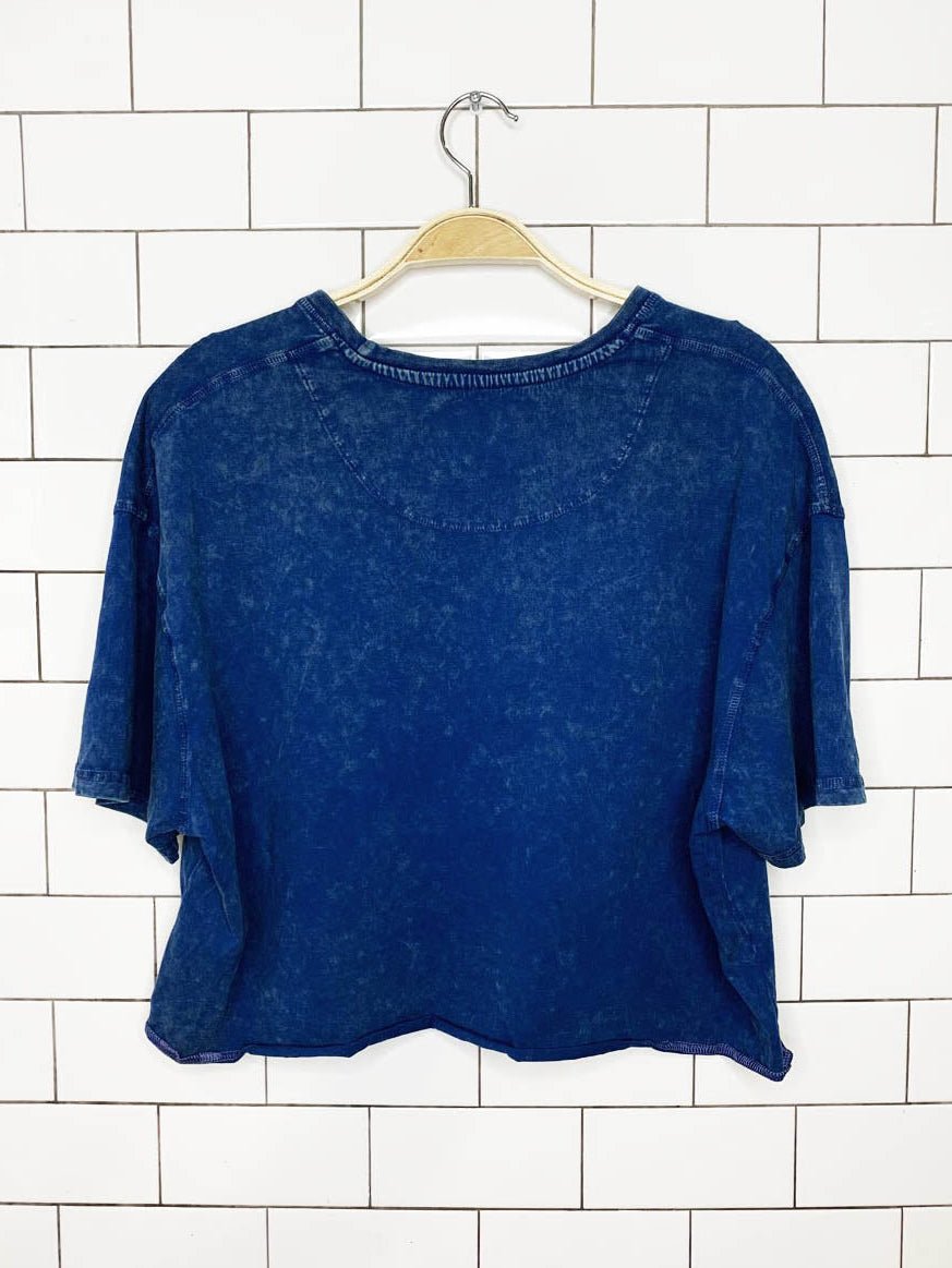 calhoun busch light tie dye oversized cropped tee - good market thrift store