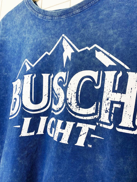 calhoun busch light tie dye oversized cropped tee - good market thrift store