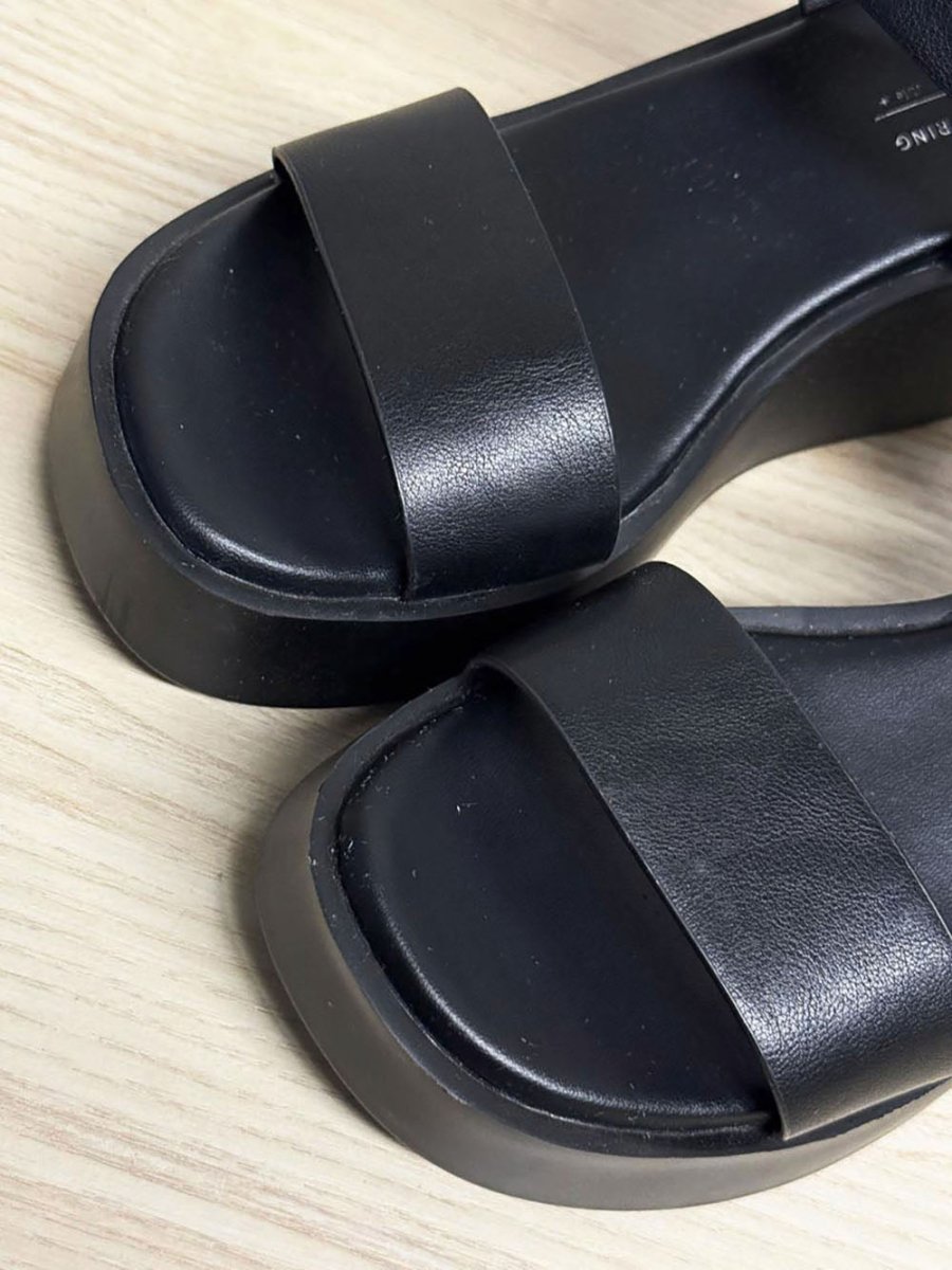 call it spring merisa wedge platform vegan sandal - good market thrift store