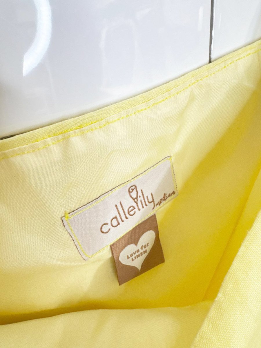 callelily 100% linen tie shoulder cropped boxy tank - good market thrift store